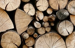 Minderwertiges Brennholz von schlechter Qualität 