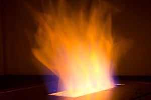 Flamme in einem Ethanolkamin