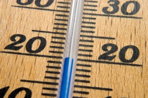 Thermometer in Nahaufnahme - die richtige Heizleistung der Heizung finden